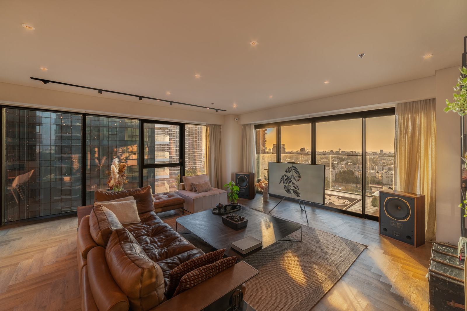 City apartment at golden hour, listing photography by Re-Capture